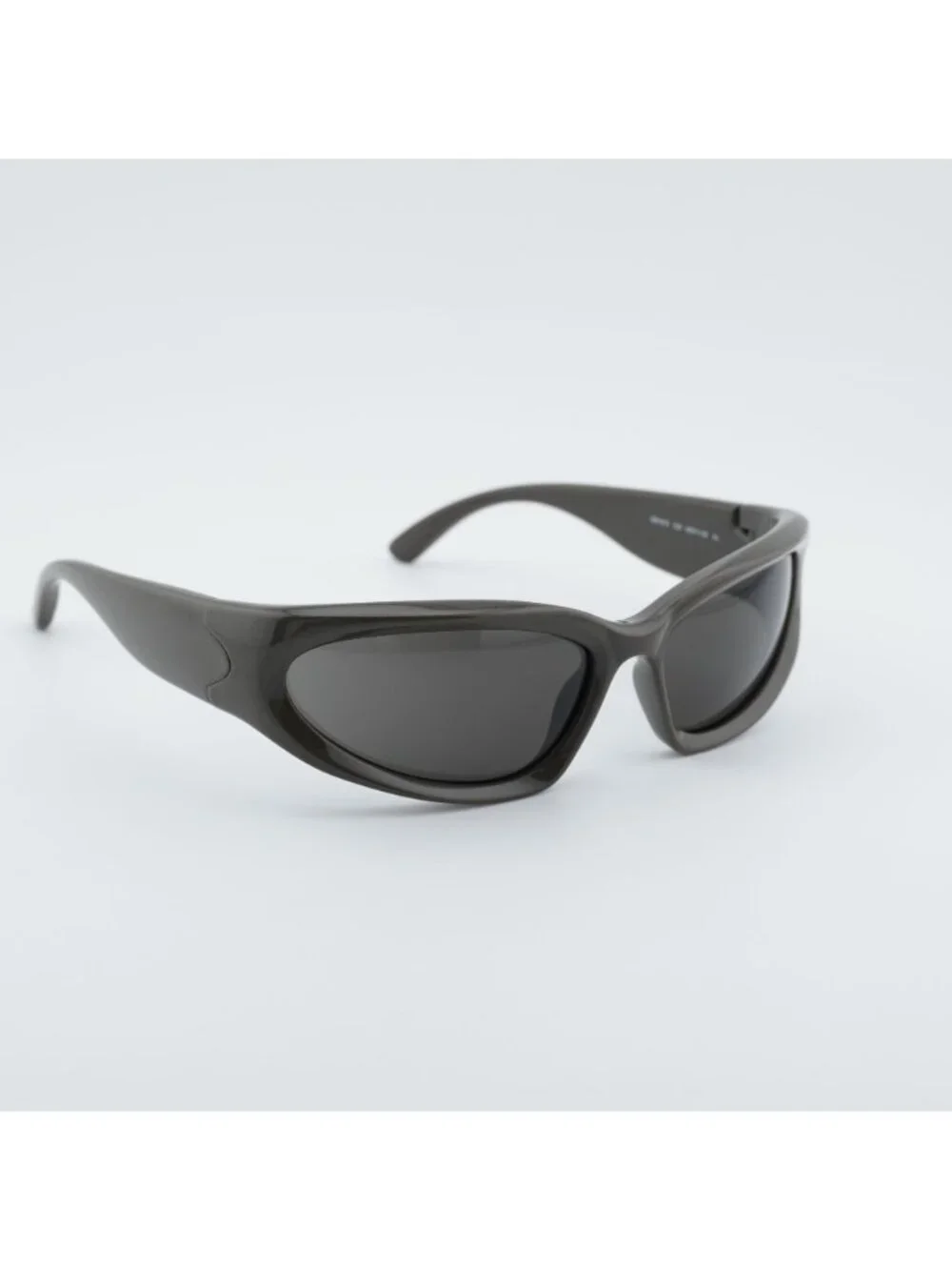 Balenciaga BB0157S 008 Sport Sunglasses Grey Geometric Frame, Grey Lenses